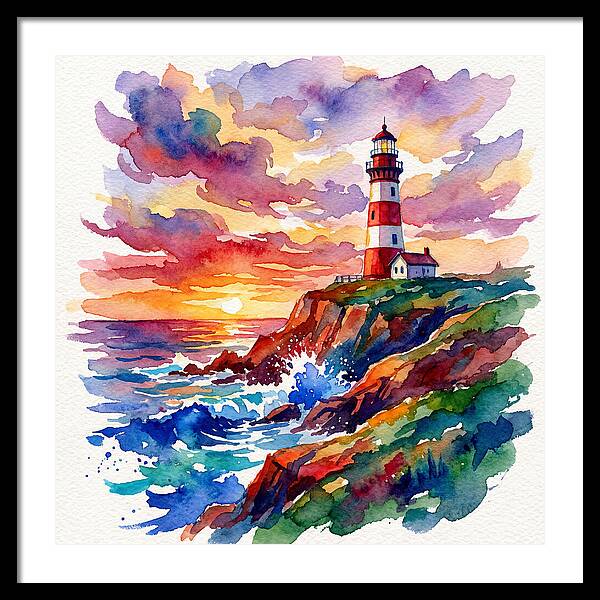 Lighthouse Glow At Dusk
