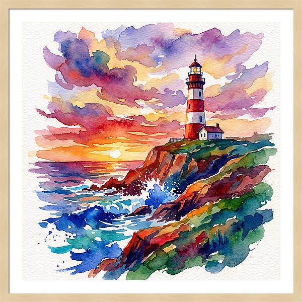 Lighthouse Glow At Dusk