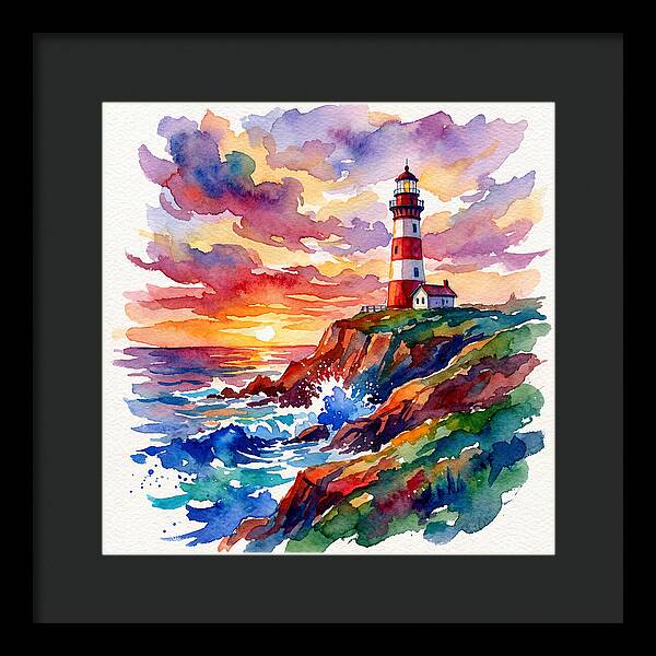 Lighthouse Glow At Dusk