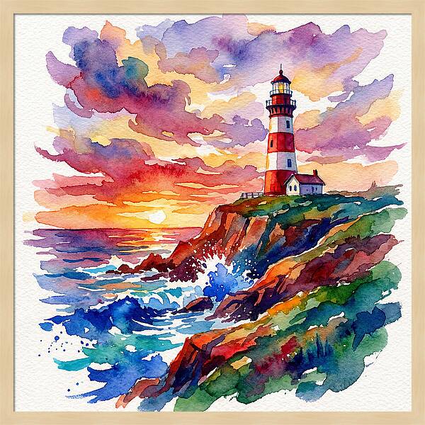 Lighthouse Glow At Dusk