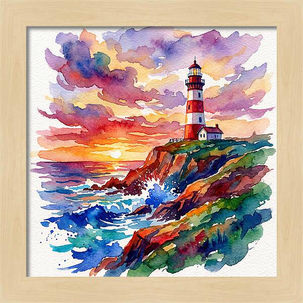 Lighthouse Glow At Dusk