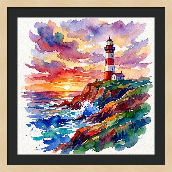 Lighthouse Glow At Dusk
