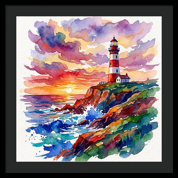 Lighthouse Glow At Dusk