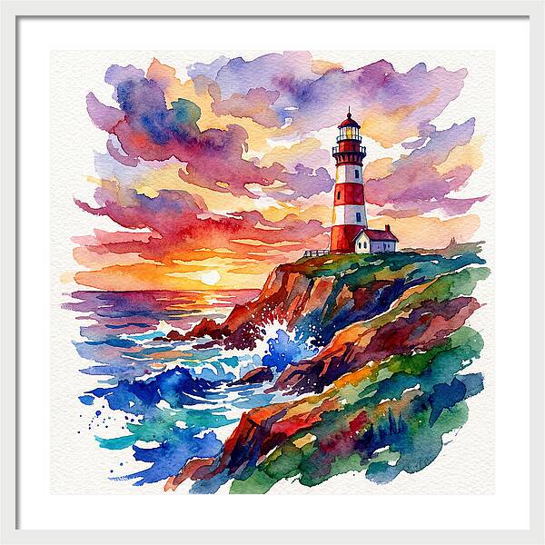 Lighthouse Glow At Dusk