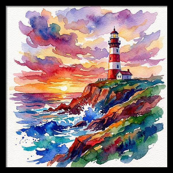 Lighthouse Glow At Dusk