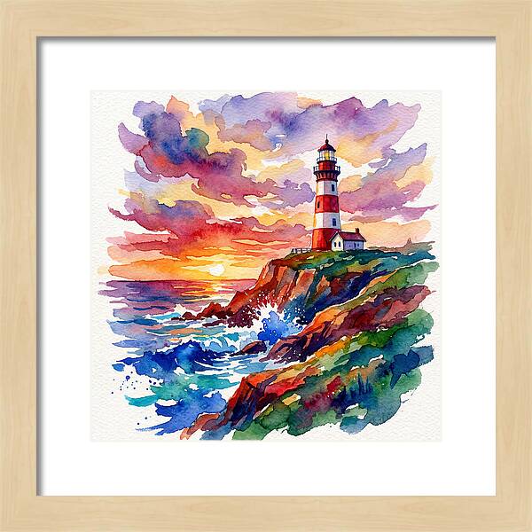 Lighthouse Glow At Dusk