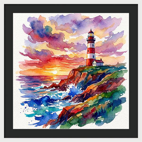 Lighthouse Glow At Dusk