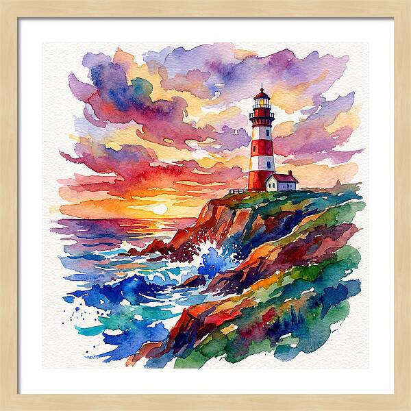 Lighthouse Glow At Dusk