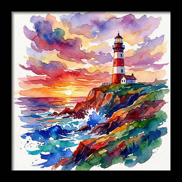 Lighthouse Glow At Dusk