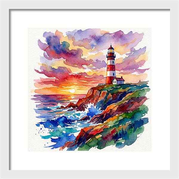 Lighthouse Glow At Dusk