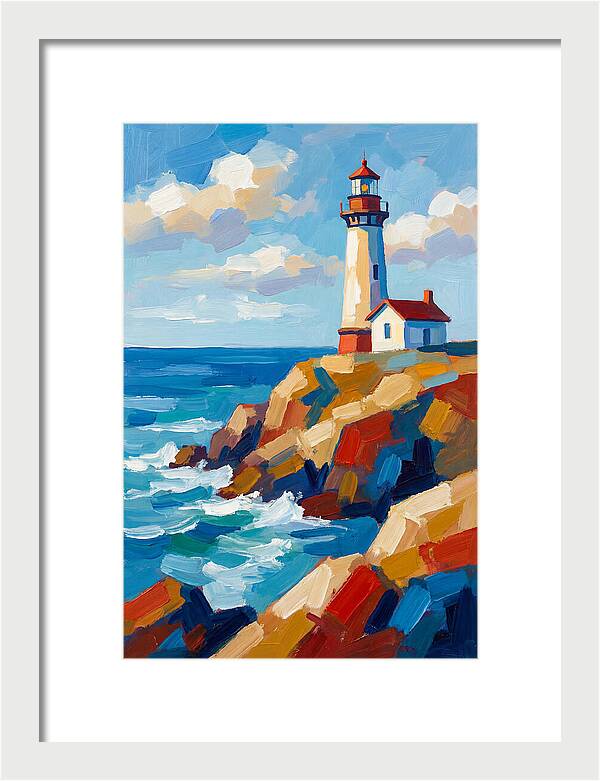 Lighthouse Tranquility By The Sea
