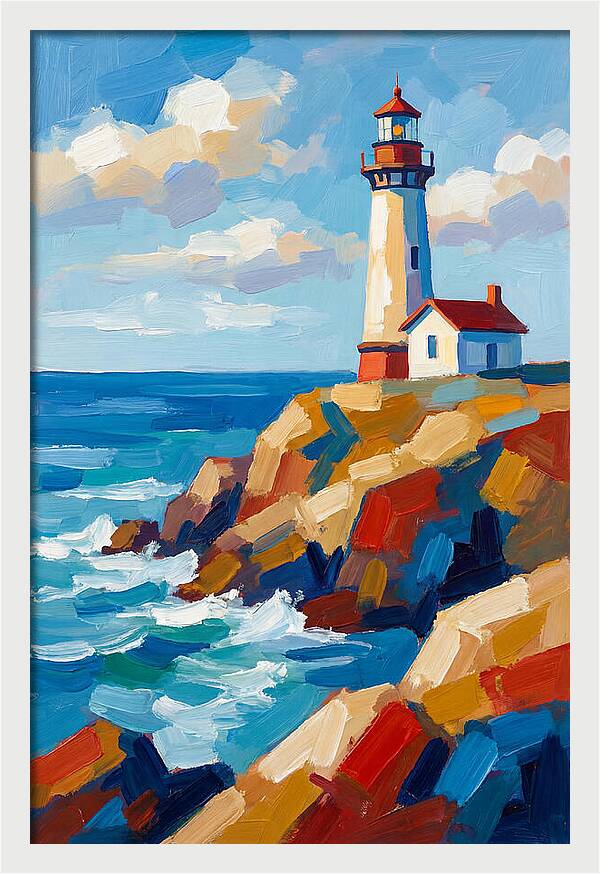 Lighthouse Tranquility By The Sea