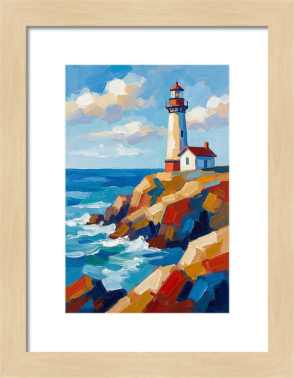Lighthouse Tranquility By The Sea
