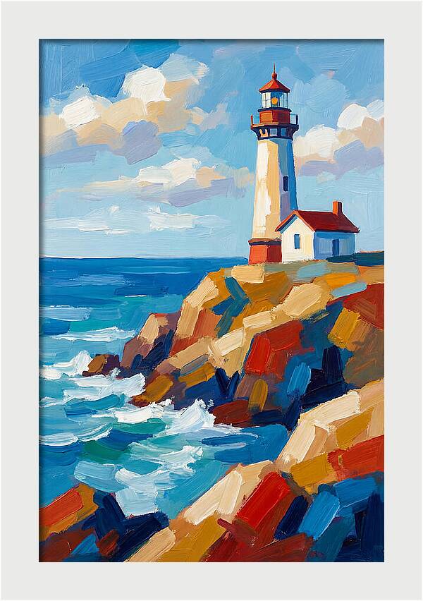 Lighthouse Tranquility By The Sea