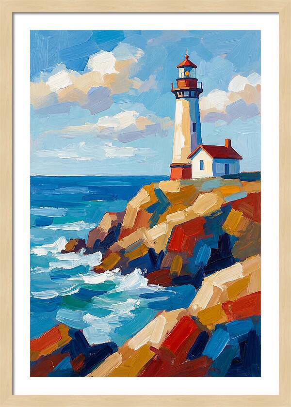 Lighthouse Tranquility By The Sea