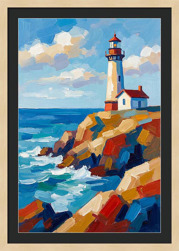 Lighthouse Tranquility By The Sea