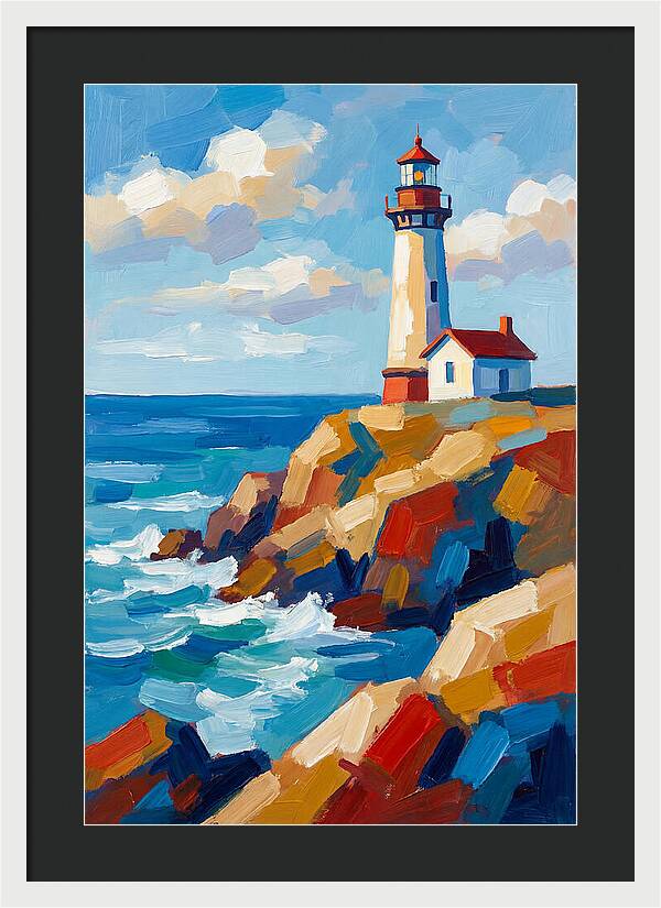 Lighthouse Tranquility By The Sea