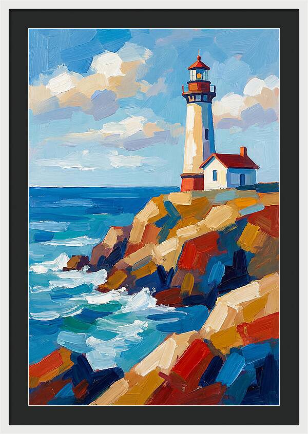 Lighthouse Tranquility By The Sea