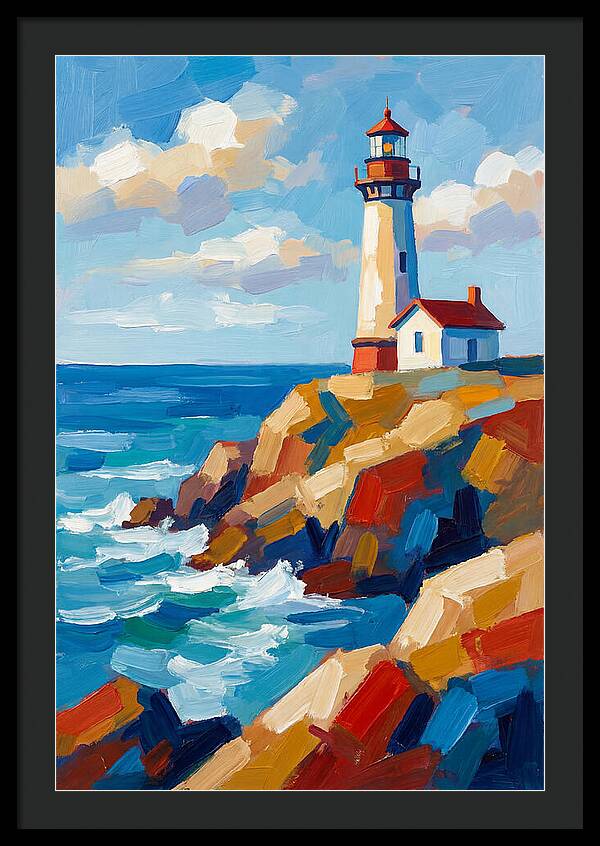 Lighthouse Tranquility By The Sea