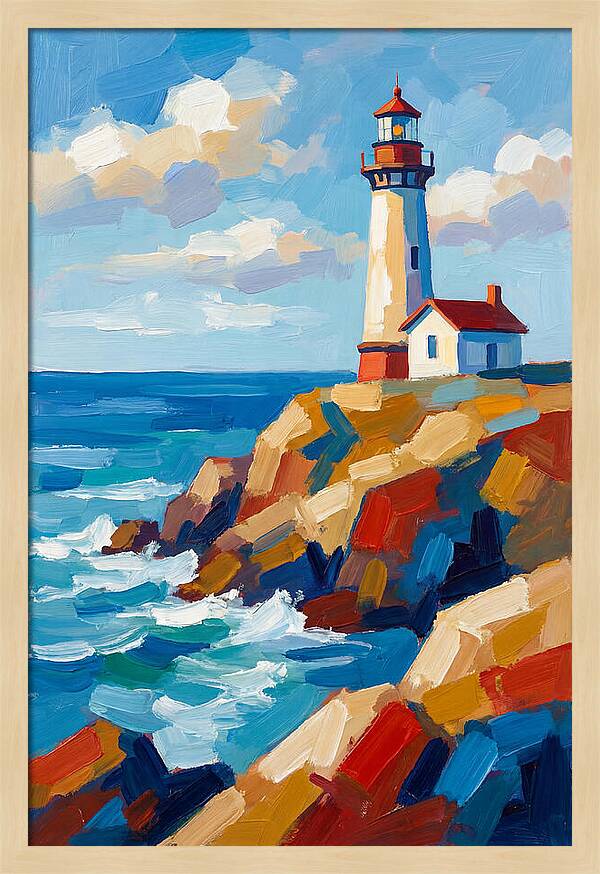 Lighthouse Tranquility By The Sea