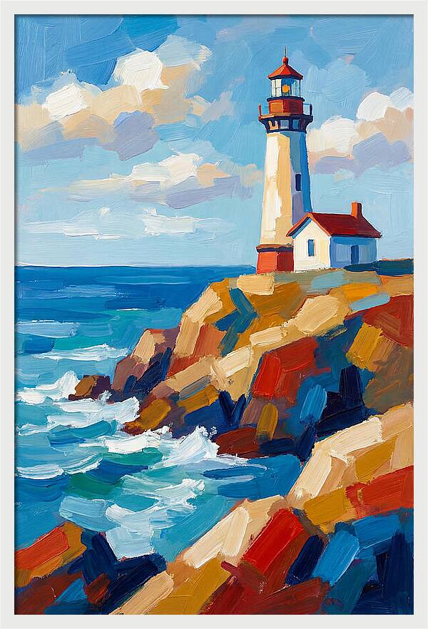 Lighthouse Tranquility By The Sea