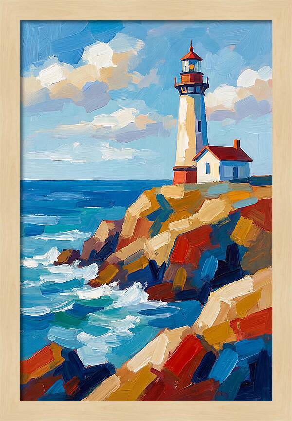 Lighthouse Tranquility By The Sea