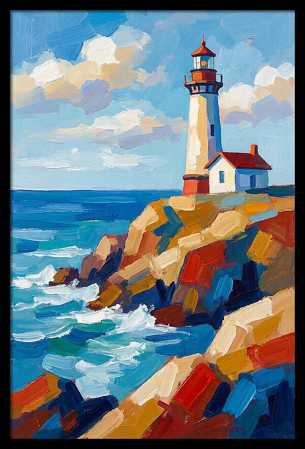Lighthouse Tranquility By The Sea