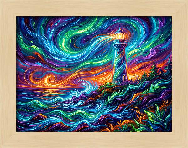 Lighthouse Under Starry Skies