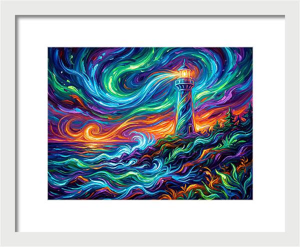 Lighthouse Under Starry Skies