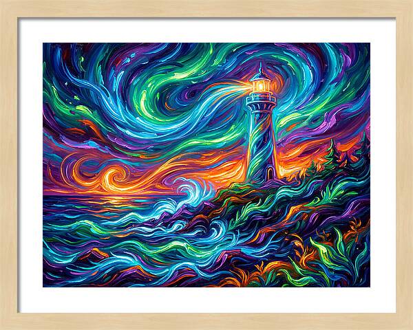 Lighthouse Under Starry Skies