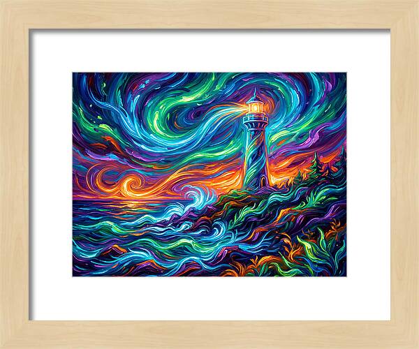 Lighthouse Under Starry Skies