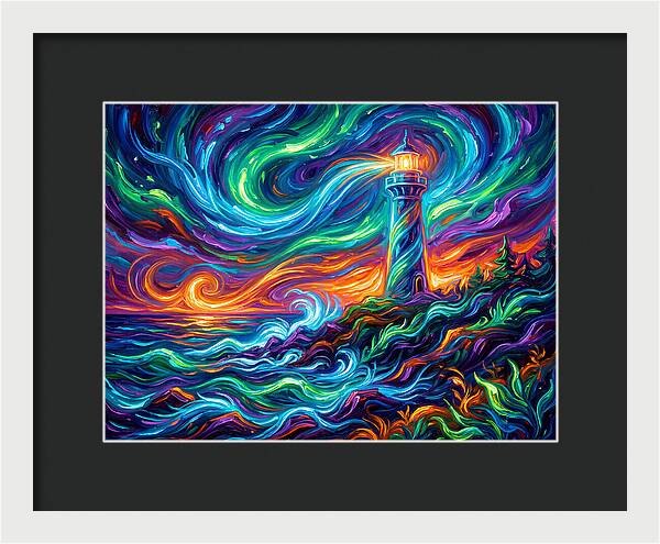 Lighthouse Under Starry Skies