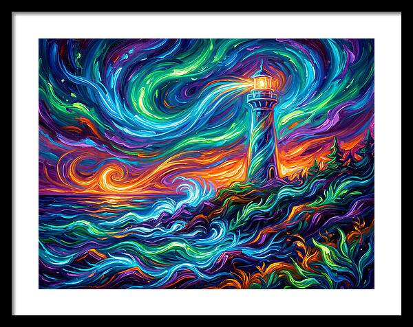 Lighthouse Under Starry Skies