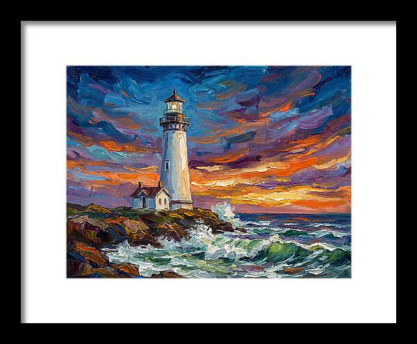 Lighthouse Under Twilight