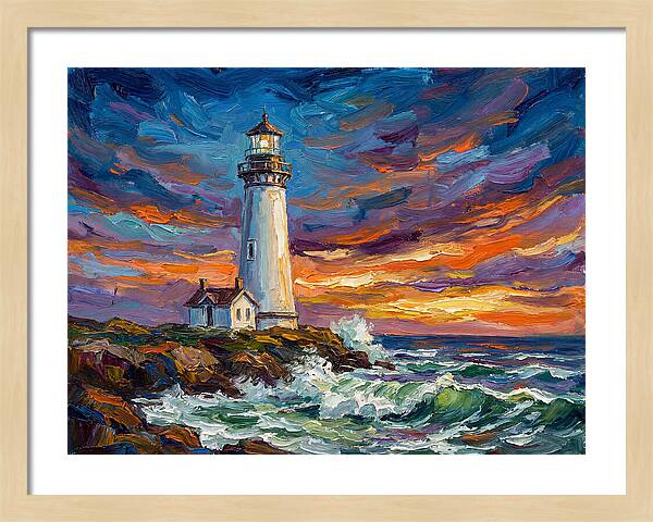 Lighthouse Under Twilight