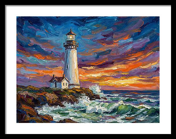 Lighthouse Under Twilight