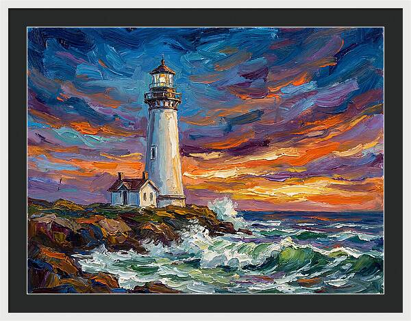 Lighthouse Under Twilight
