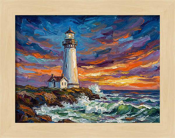Lighthouse Under Twilight