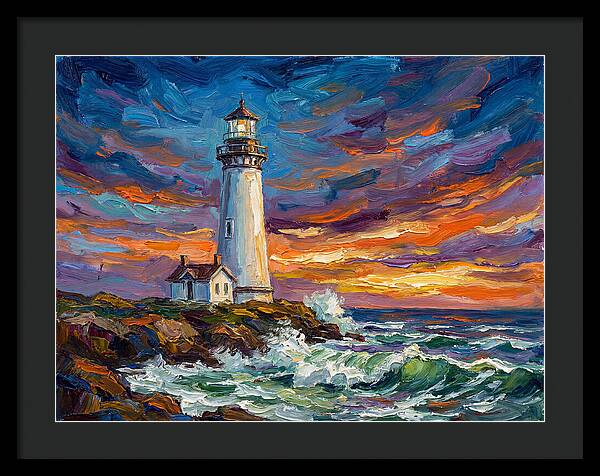 Lighthouse Under Twilight
