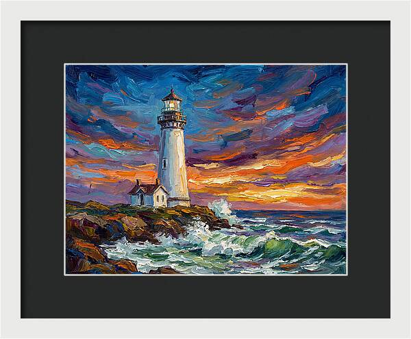 Lighthouse Under Twilight