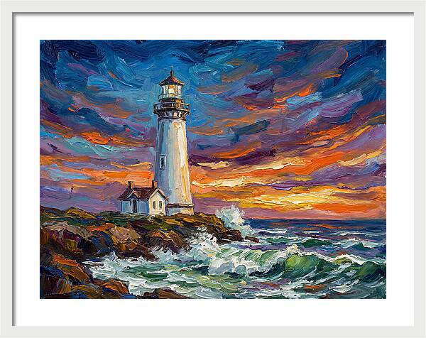 Lighthouse Under Twilight