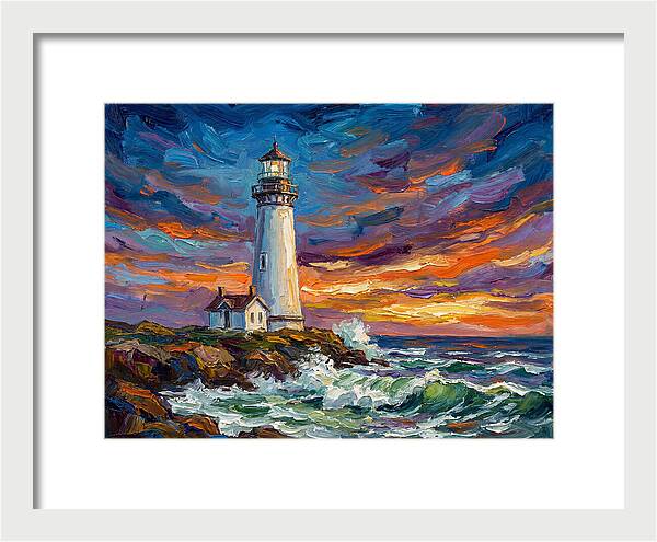Lighthouse Under Twilight