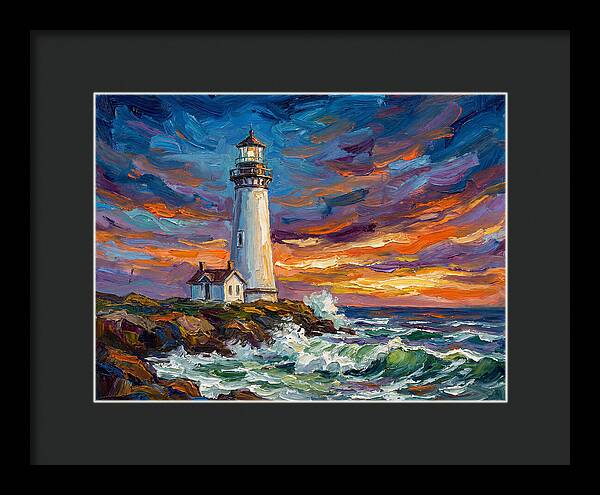 Lighthouse Under Twilight