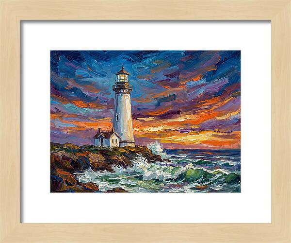 Lighthouse Under Twilight