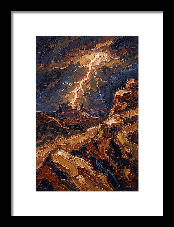 Lightning Bolt Illuminating Desert Lands