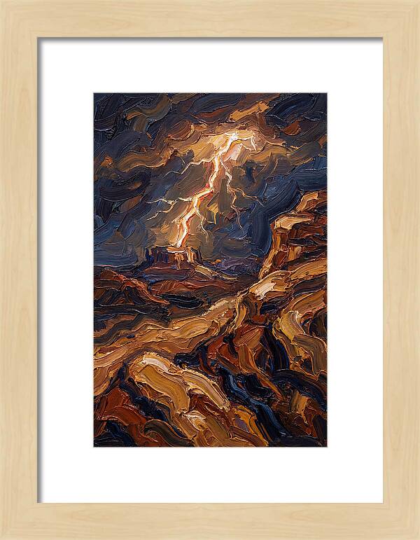 Lightning Bolt Illuminating Desert Lands