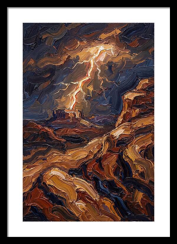 Lightning Bolt Illuminating Desert Lands