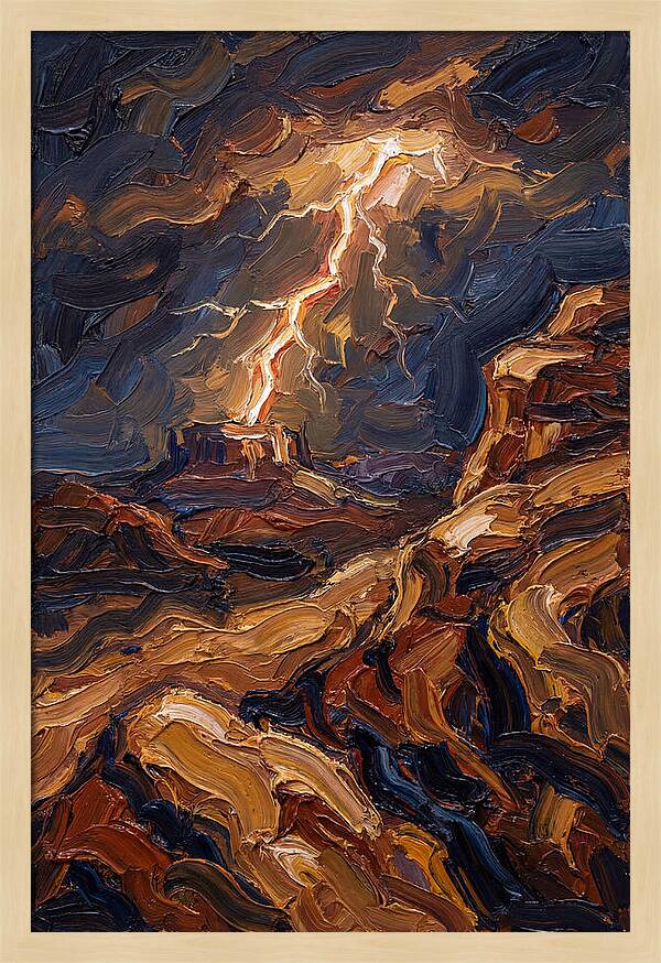 Lightning Bolt Illuminating Desert Lands