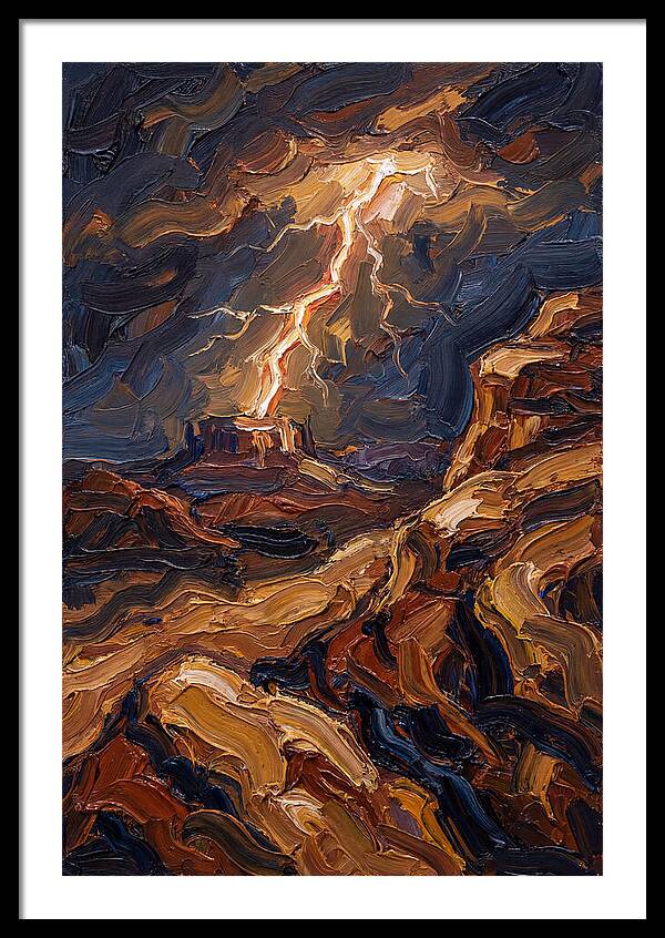 Lightning Bolt Illuminating Desert Lands
