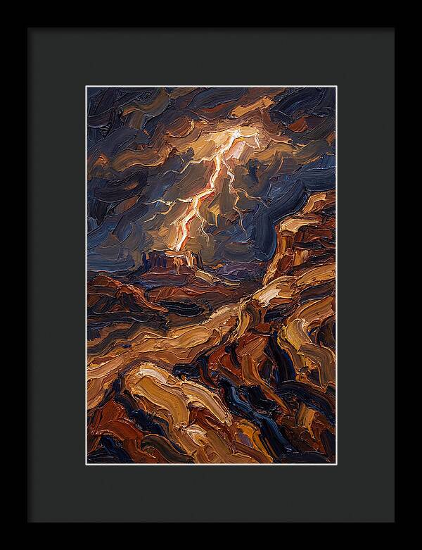 Lightning Bolt Illuminating Desert Lands